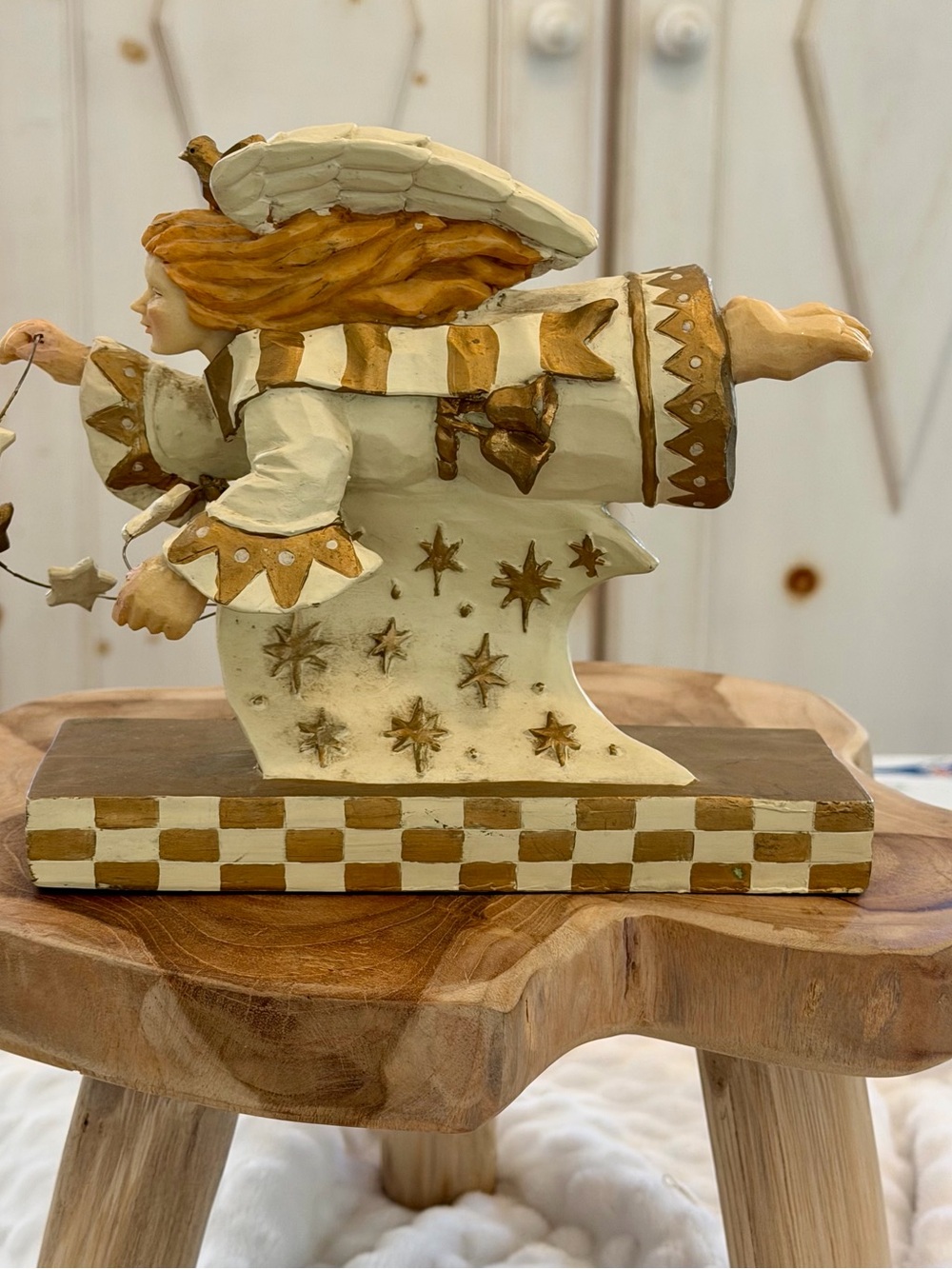 Vintage David Frykman “All That Glitters” Angel Flying in the Stars Sculpture